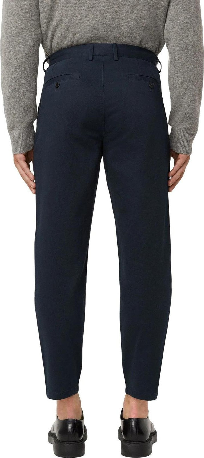 Translation missing: en.Frank &amp; Oak Men's Jamie Relaxed-Tapered Fit Cropped Pleated Chino Pants Black-36