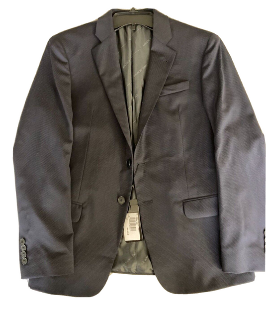 Translation missing: en.AX Armani Exchange Men's Modern-Fit Wool Pindot Blazer in Midnight Blue-42L