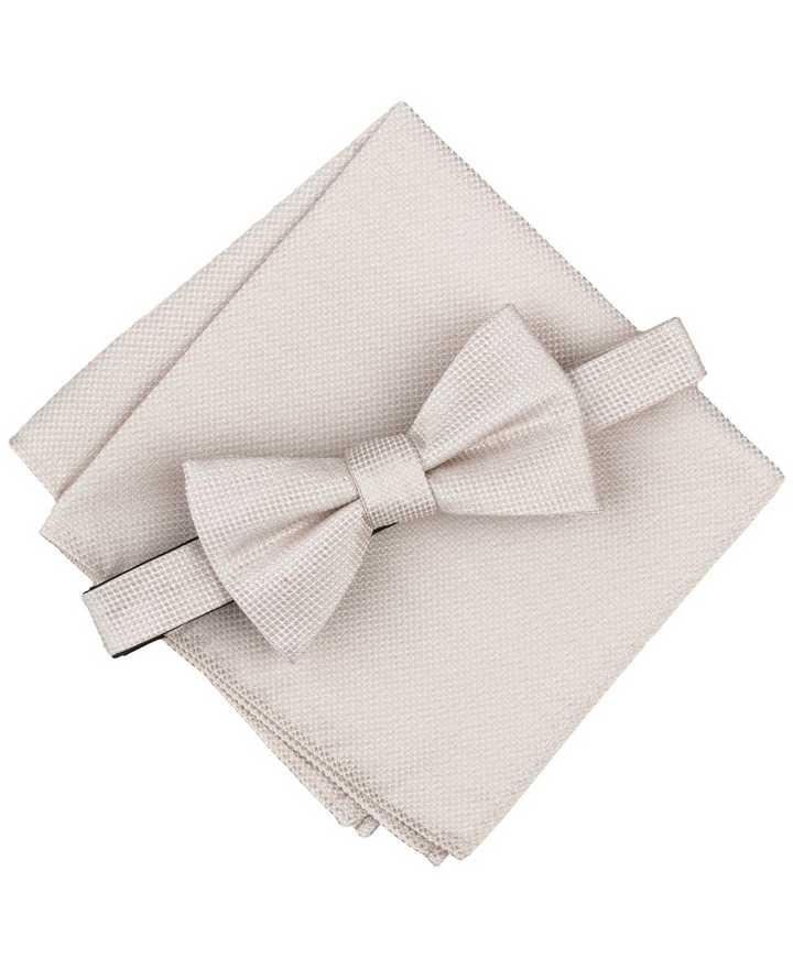 Translation missing: en.Alfani Men's Textured Bow Tie &amp; Pocket Square Set Wedding Formal Volume Pricing