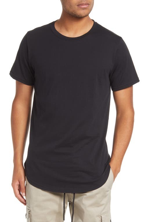 Translation missing: en.KUWALLA Eazy Scoop Cotton Blend Crewneck T-Shirt in Black-Small