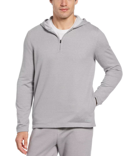 Translation missing: en.Perry Ellis Portfolio Men's Portfolio Heathered Knit Lounge Hoodie in Sleet-Med