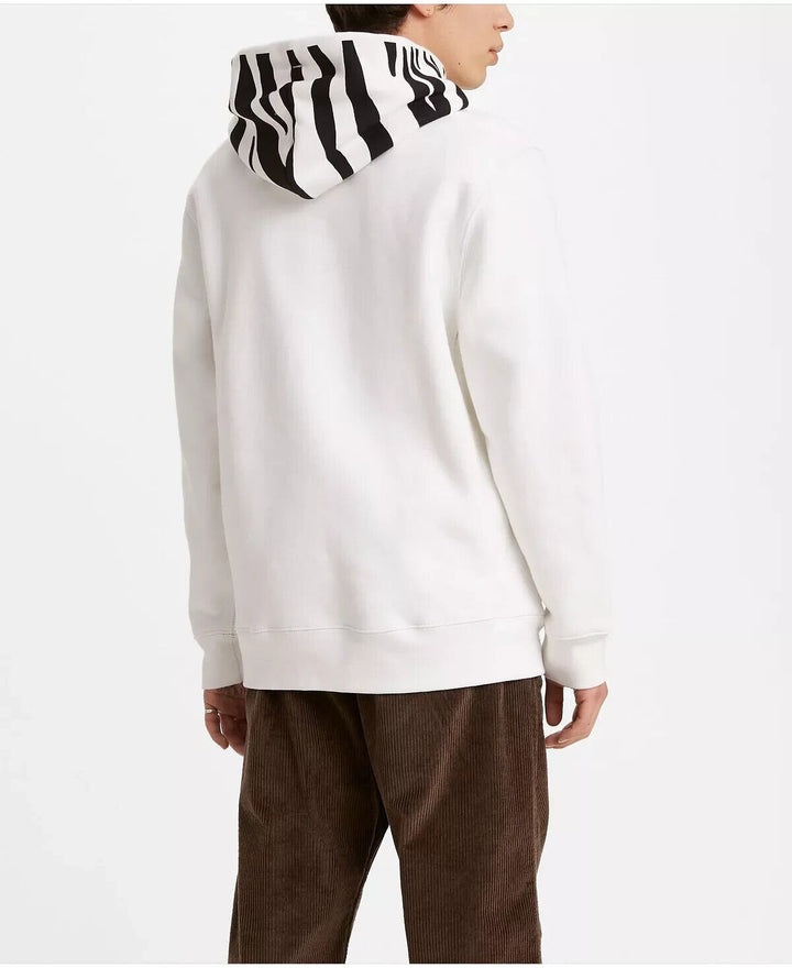 Translation missing: en.Levi's Men's Relaxed Fit Skate Graphic Pullover Hoodie in Zebra White-XL