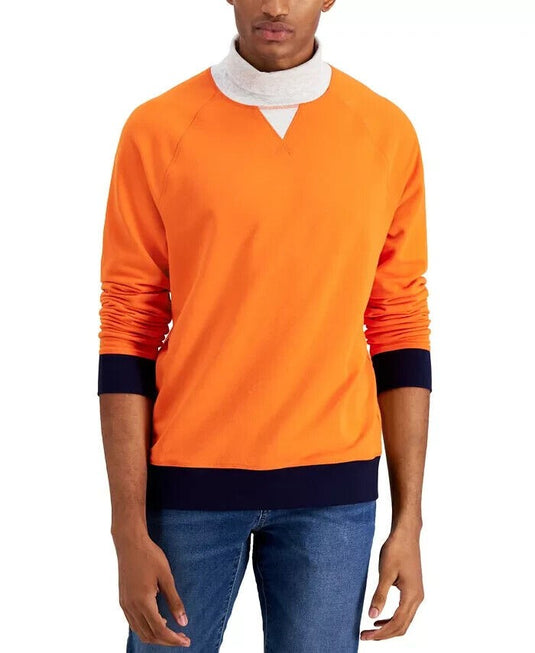 Translation missing: en.Club Room Men's Turtleneck Fleece Sweatshirt in Fire Blaze Orange-Size XL