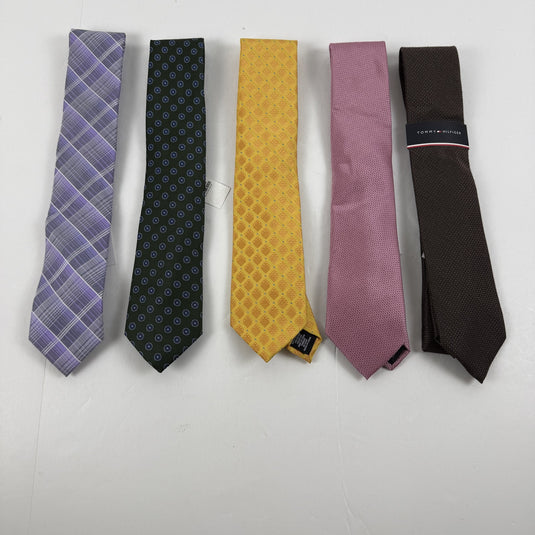 Translation missing: en.Tommy, Calvin Klein, PE, MK Lot of 5 Premium Silk Polyester Ties Assorted-OS