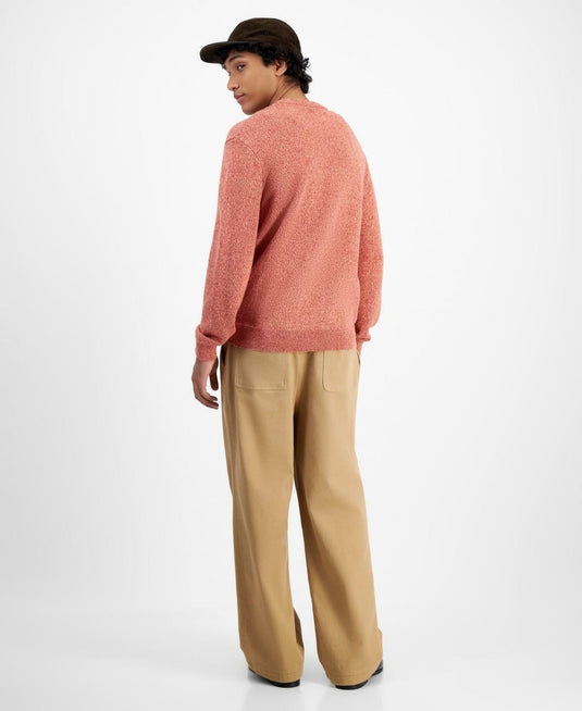 Translation missing: en.Mode of One Men's Long-Sleeve Relaxed Crewneck Sweater Tangerine Tango-2XL