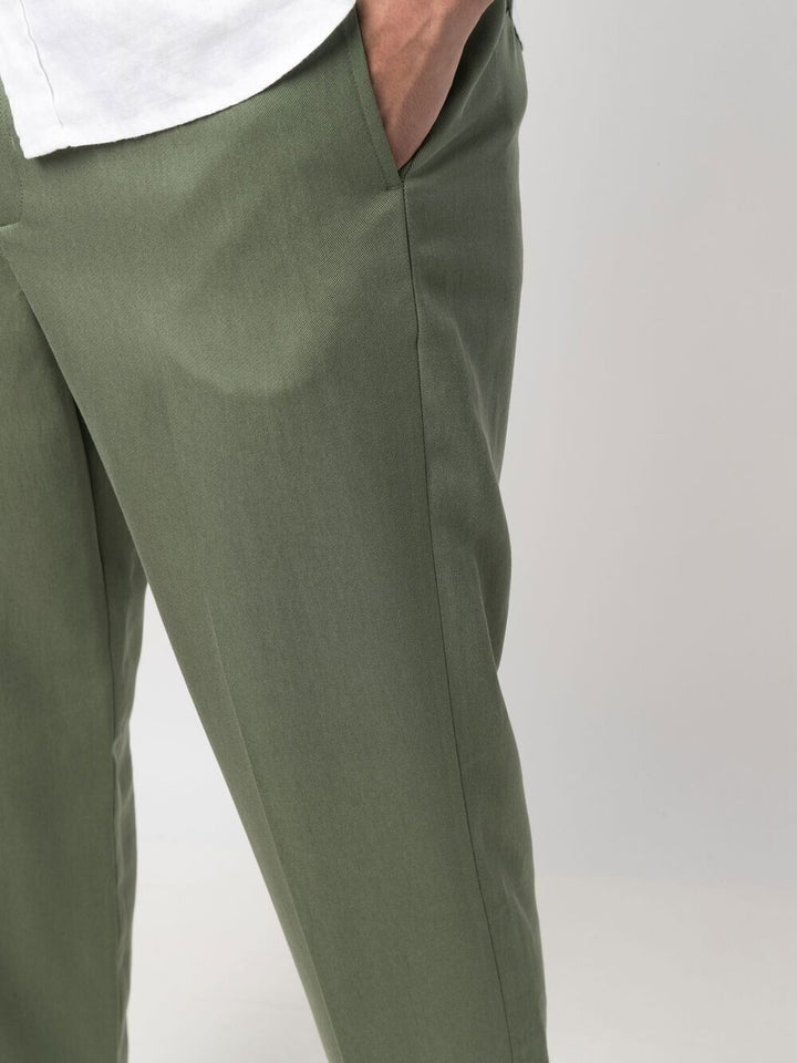 Translation missing: en.Vince Men's 100% Lyocell Solid Cuffed Regular Fit Pants in Yucca Pine-Size 34