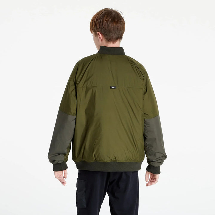 Translation missing: en.Nike Therma-FIT Legacy Reversible Water Repellent Bomber Jacket in Rough Green-M