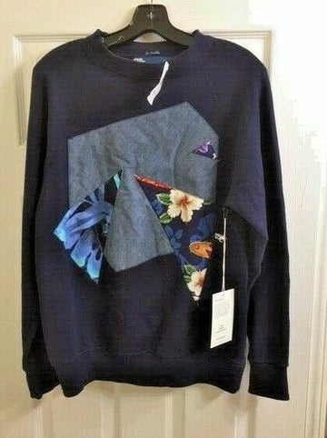 Translation missing: en.Atelier And Repairs Patch Front Sweatshirt Navy-Size Medium