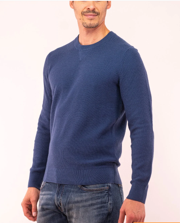 Translation missing: en.Michael Kors Men's Regular-Fit Solid Sweater in Denim Blue-Size 2XL