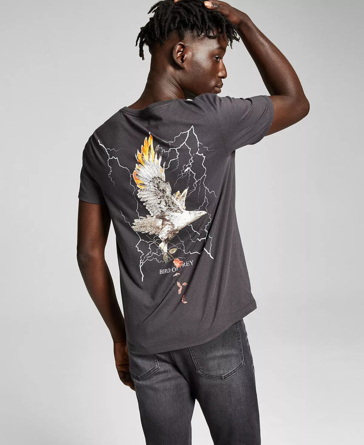 Translation missing: en.And Now This Men's Birds of Prey T-Shirt in Charcoal Black-Size XL