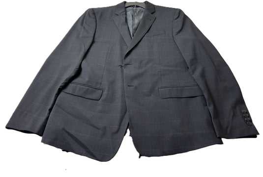 Translation missing: en.AX Armani Exchange Mens Wool Blazer Grey With Merlot Windowpane 44L
