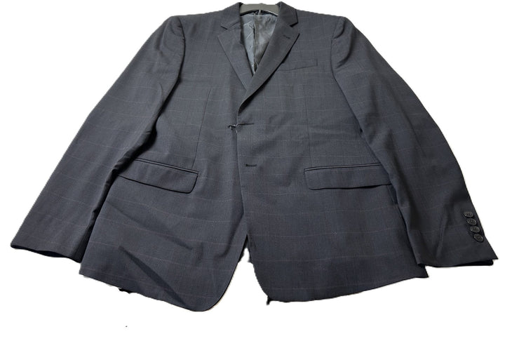 Translation missing: en.AX Armani Exchange Mens Wool Blazer Grey With Merlot Windowpane 44L