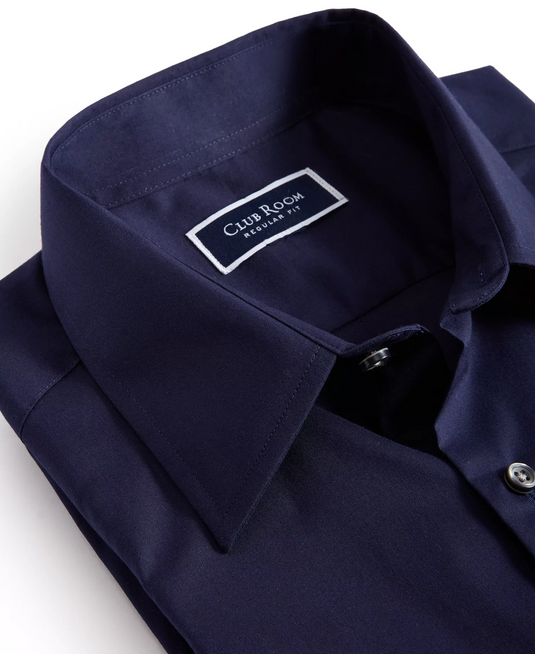 Translation missing: en.Club Room Men's Regular-Fit Dress Shirt Cotton Blend Blue Notte L16-16.5 34/35