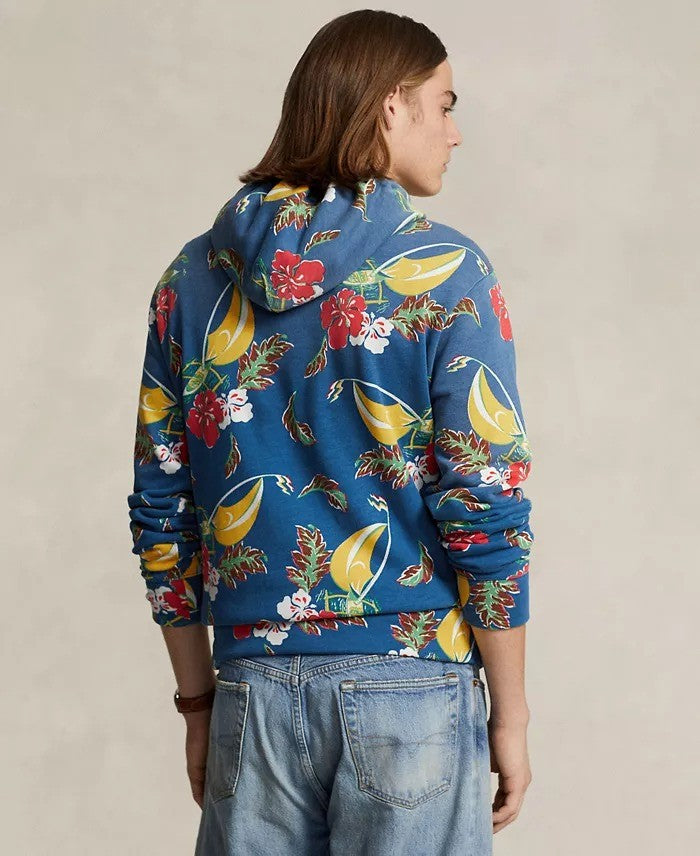 Translation missing: en.Polo Ralph Lauren Hoodie Men's Small Azure Sail Blue Sailboat-Floral Fleece