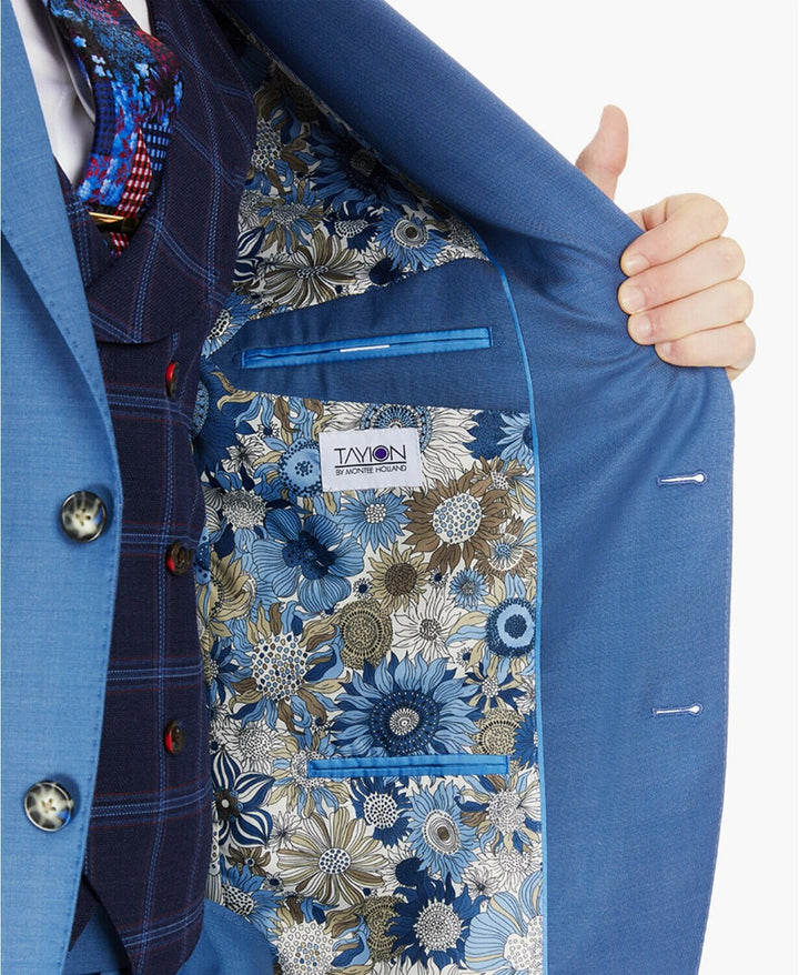 Translation missing: en.Tayion Collection Agordy Men's Blue Classic-Fit Wool Suit Separate Jacket-38R