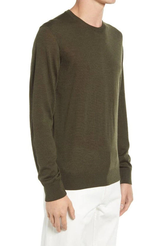 Translation missing: en.NN07 Men's Harry Merino Wool Pullover Sweater in 321 Dark Green Melange-Medium