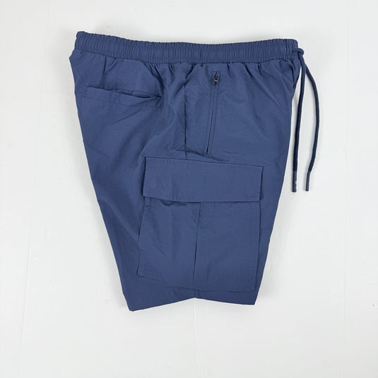 Translation missing: en.AGTAWH Cargo Shorts Size Medium Blue Nylon Zipper Pockets 7 in Inseam