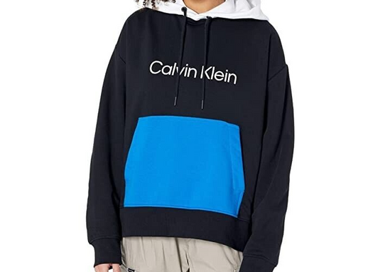 Translation missing: en.Calvin Klein Men's Colorblocked Logo-Print Hoodie in Black Beauty-XL