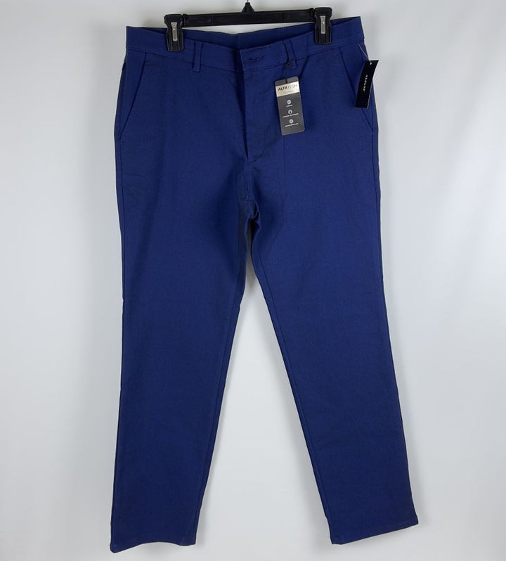 Translation missing: en.Alfani Men's Regular-Fit Stretch Pleated Pants in Blazing Navy-32x30