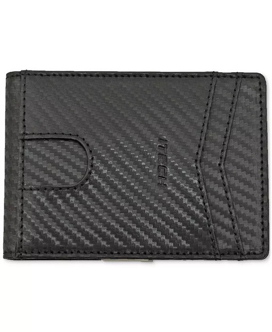 Translation missing: en.iTech Men's Bi-Fold Wallet &amp; Money Clip - Black 3" L x 1/4" W x 4" H