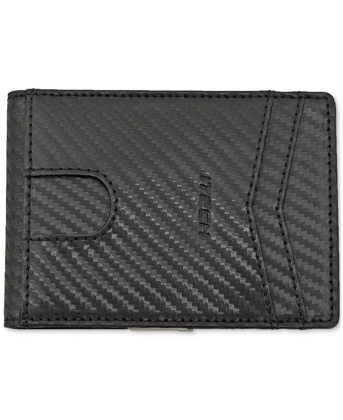 Translation missing: en.iTech Men's Bi-Fold Wallet &amp; Money Clip - Black 3" L x 1/4" W x 4" H