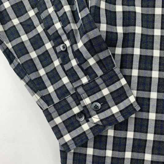 Translation missing: en.The Men's Store  Check-Print Classic Fit Shirt Grey Combo-Medium