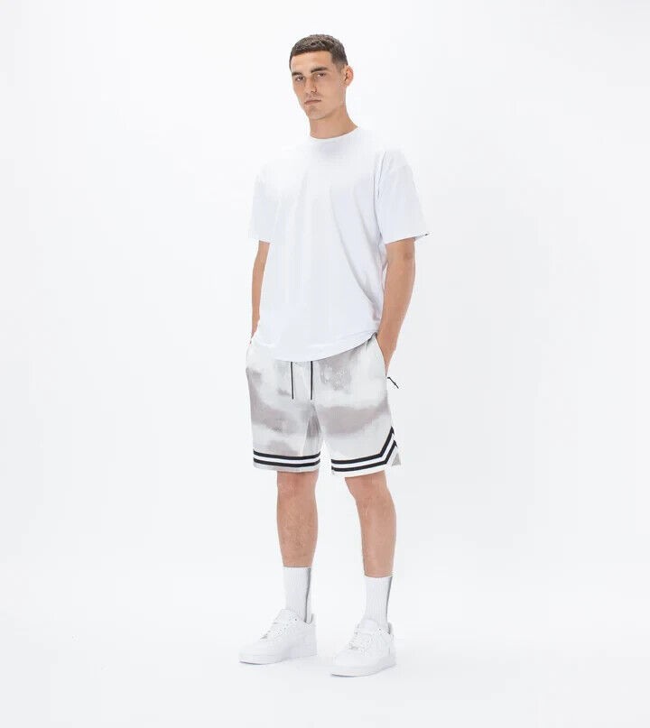 Translation missing: en.ZANEROBE Men's Organic Cotton Pique Basketball Short White Camo-Size 36