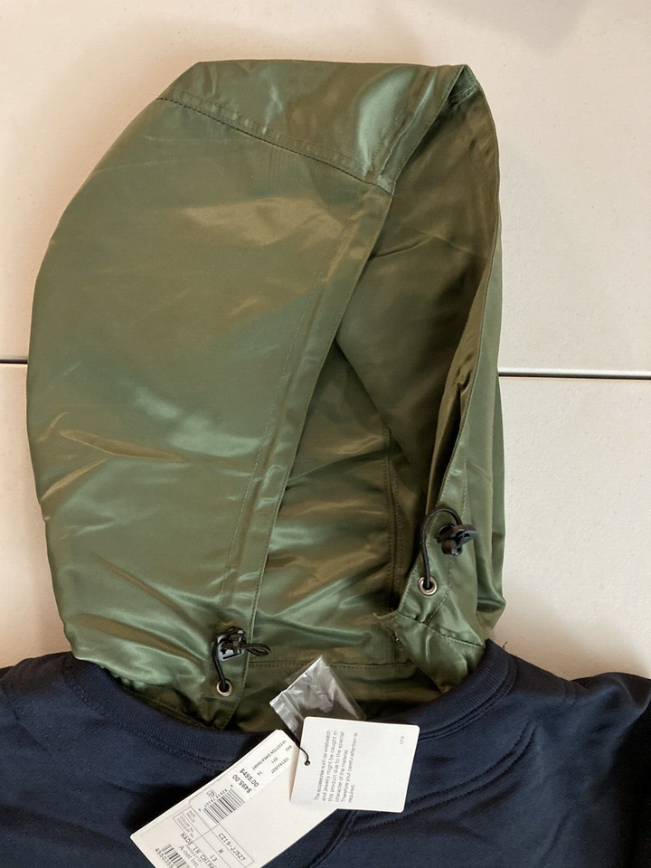 Translation missing: en.Zucca Men's 14 COTTON HOODED SWEATSHIRT Navy/Green-Medium
