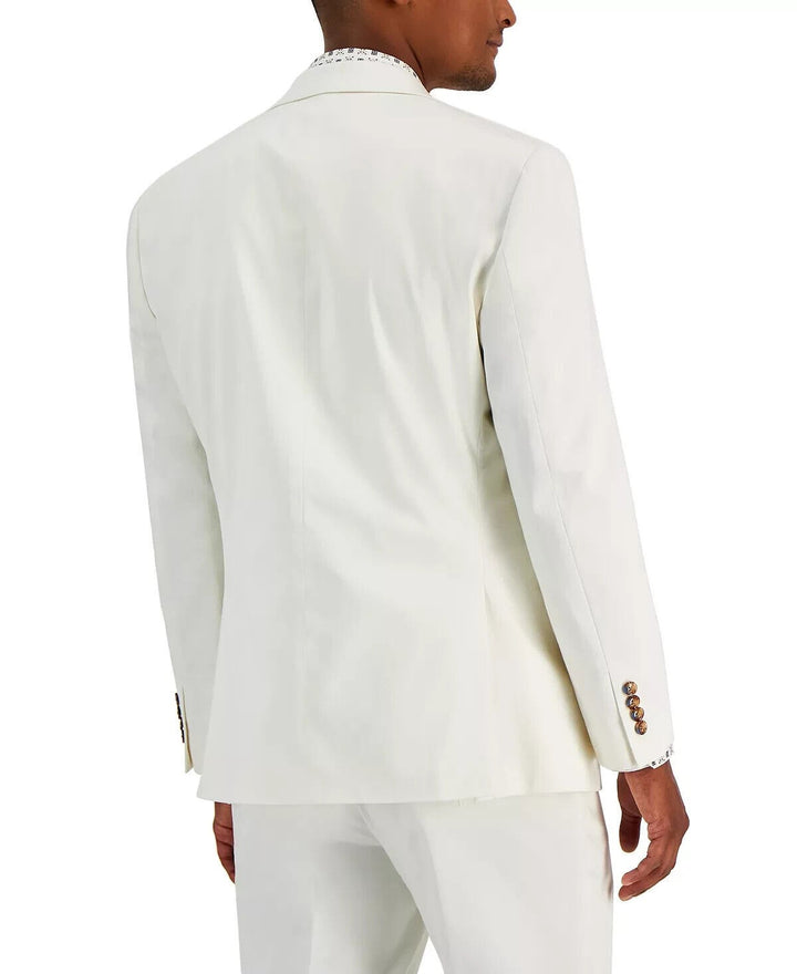 Translation missing: en.Tayion Collection Acontour Men's Cotton Blend Suit Separate Jacket in White-46L