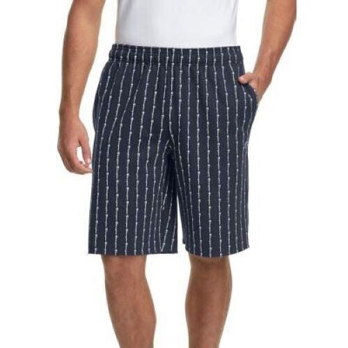 Translation missing: en.Champion Men's Powerblend Fleece Logo Shorts, 10" Navy Pinstripe Vertical-XL