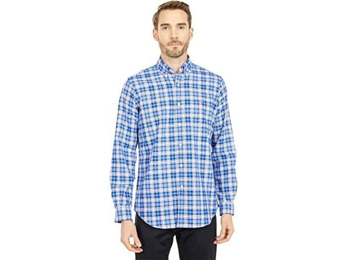 Translation missing: en.Polo Ralph Lauren Classic Fit Oxford Shirt in Blue Mini Check-Small