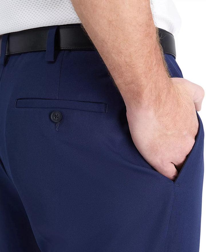 Translation missing: en.Haggar Men's Cool 18 Pro Reg-Fit 4-Way Stretch Moisture-Wick Pants Navy-38x30