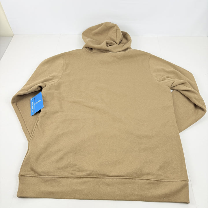 Translation missing: en.Columbia Men's Trek Sleeve Logo Hoodie Cotton Blend in Delta Brown-Size Medium
