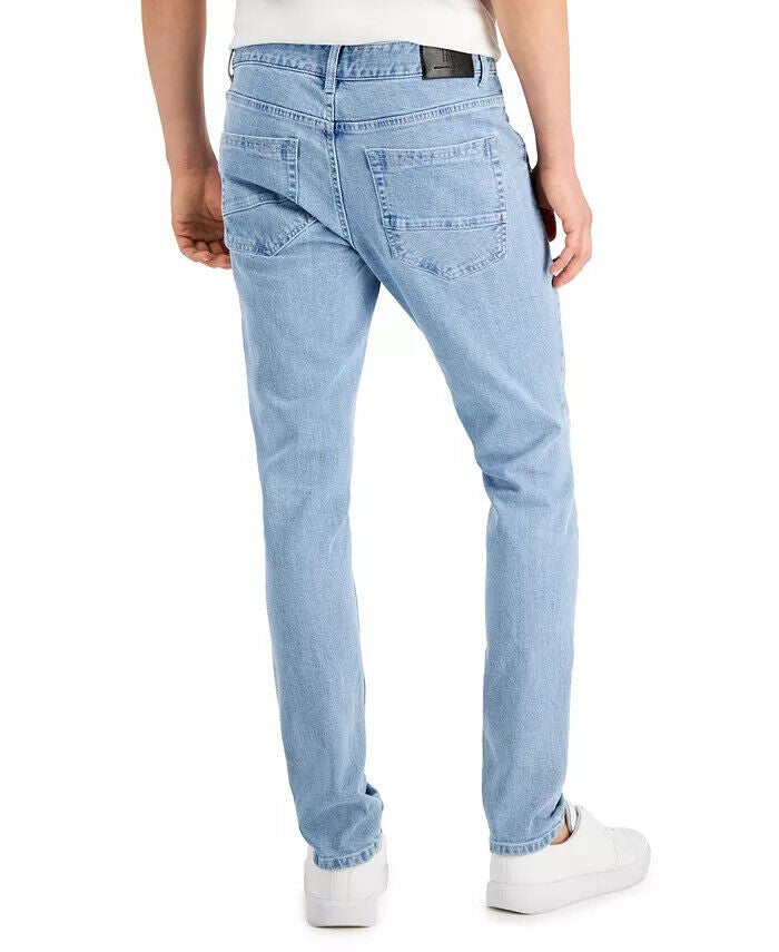 Translation missing: en.International Concepts Men's Light Washed Skinny-Fit Jeans Cropped Leg-40/32