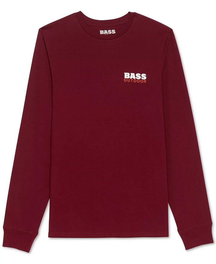 Translation missing: en.Bass Outdoor Men's Tent Graphic Long-Sleeve T-Shirt in Cabernet-Small
