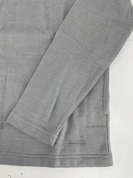 Translation missing: en.Perry Ellis Portfolio Men's Portfolio Heathered Knit Lounge Hoodie in Sleet-Med