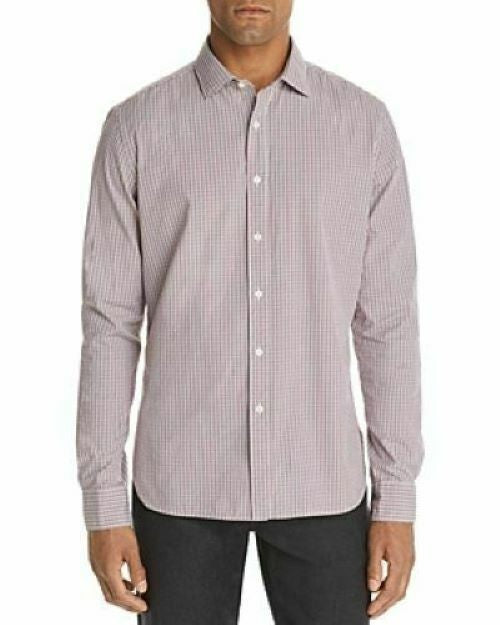 Translation missing: en.The Men's Store Check-Print Classic Fit Shirt Burgundy-Medium