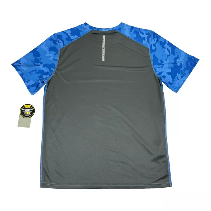 Translation missing: en.Pga Tour Men's Camo Print Performance T-Shirt - Nautical Blue/Asphalt-Medium
