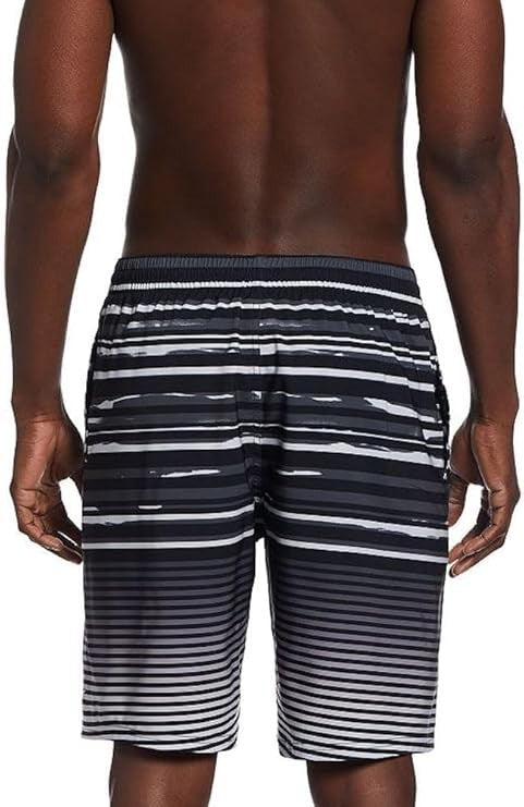 Translation missing: en.Nike Men's Stripe Breaker 9" Volley Shorts In Black-Size Small