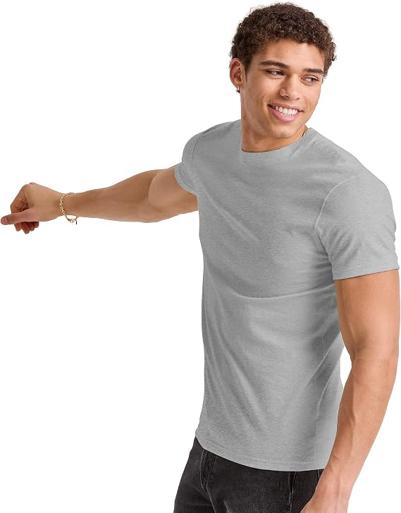 Translation missing: en.Hanes Originals Men's Tri-Blend Short Sleeve T-shirt Slate Silverstone Htr-XL