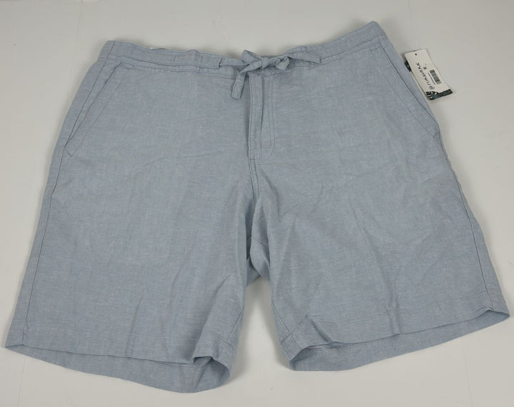 Translation missing: en.Cubavera Men's Linen Blend Drawstring 9" Shorts Cerulean Blue-Large