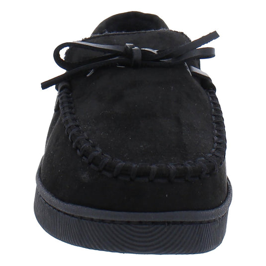 Translation missing: en.Club Room Men's Moccasin Slippers in Black-Small 6-7