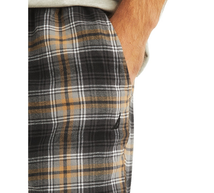 Translation missing: en.Nautica Men's Plaid Pajama Pants &amp; Solid Pajama T-Shirt Set Grey Heather-Small