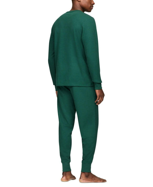 Translation missing: en.Tommy Hilfiger Pajama Shirt Spruce Size Medium Men's Thermal Logo Long-Sleeve