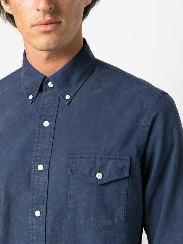 Translation missing: en.Polo Ralph Lauren Mens Classic Fit Garment Dyed Oxford Shirt Newport Navy-Medium