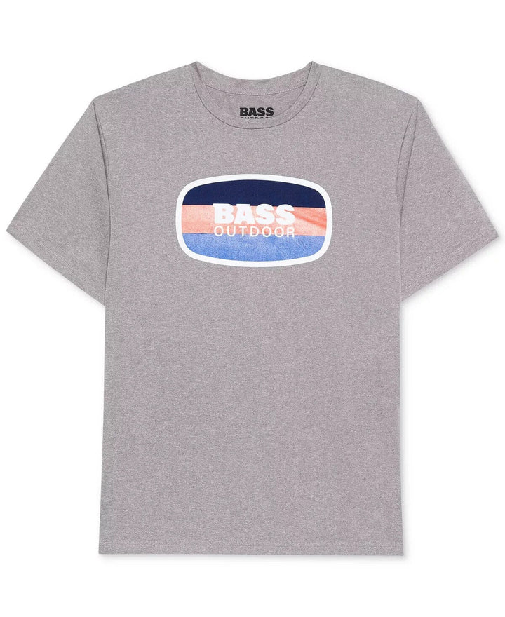 Translation missing: en.Bass Outdoor Men's Performance Graphic T-Shirt UPF50 in Grey Heather-Small
