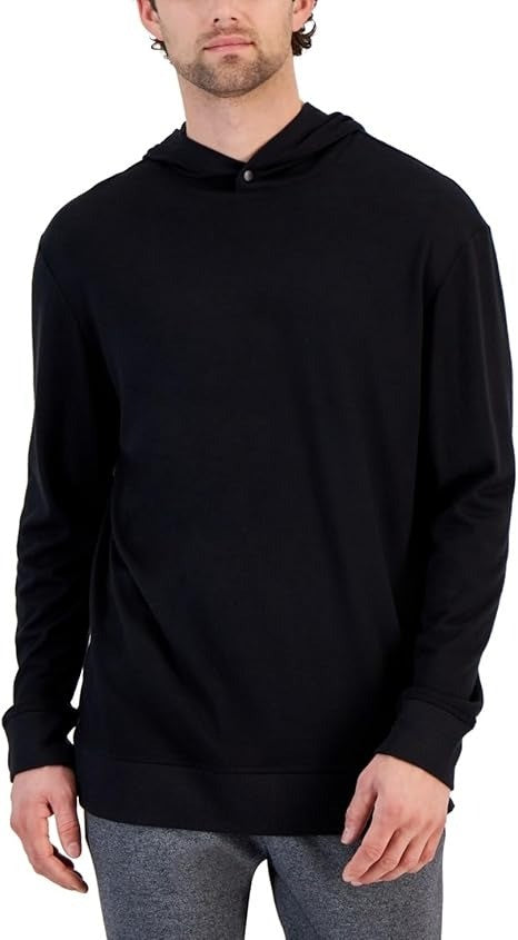 Translation missing: en.Alfani Men's Refined Hoodie Deep Black-Small