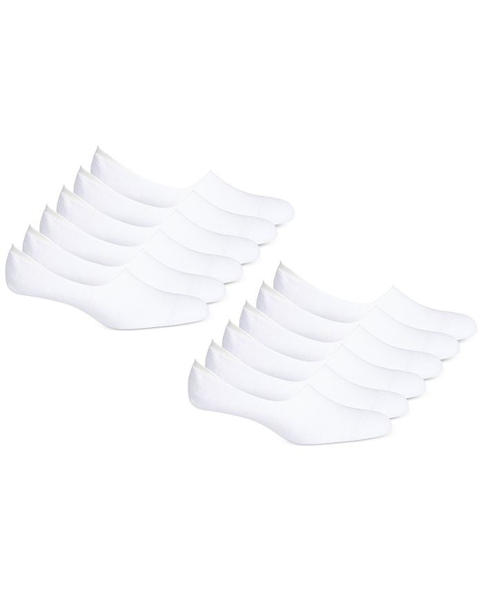 Translation missing: en.Club Room Men's No Show Socks - 12-Pack in White-Sock Size 10-13 Shoe 7-12