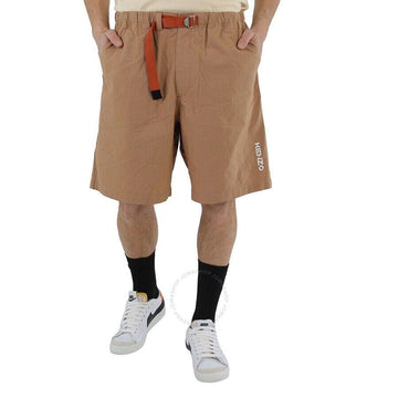 Translation missing: en.Kenzo Men's All Cotton Elasticized Regular Fit Belt Shorts in Safron-Size XS