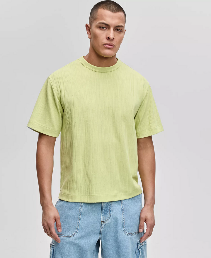 Translation missing: en.Mode of One Men's Short-Sleeve Relaxed-Fit Crinkle T-Shirt Green-2XL